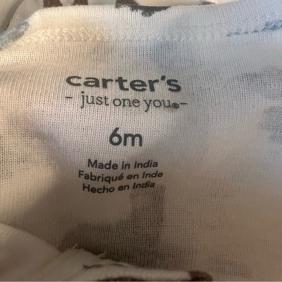 Carter's Kids Pajamas - Blue Stripes and White Bear Forest - Picture 4 of 4